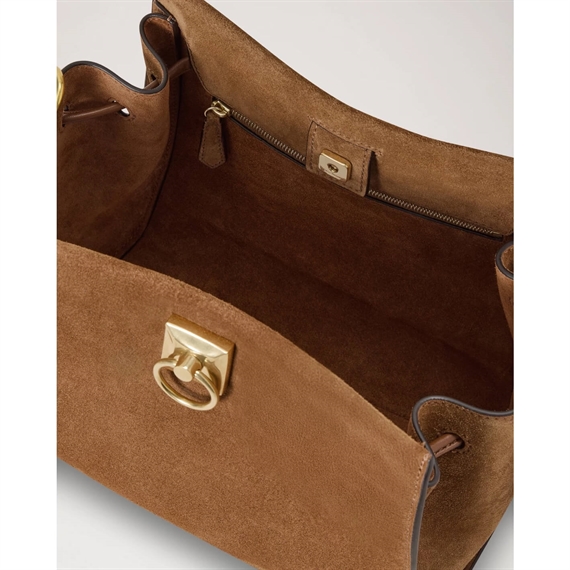 Mulberry Small Iris Vintage Oak Suede